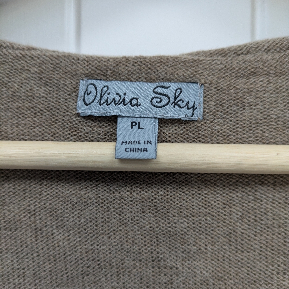 Olivia Sky Colorblock Open Front Hooded Cardigan - Picture 2 of 9